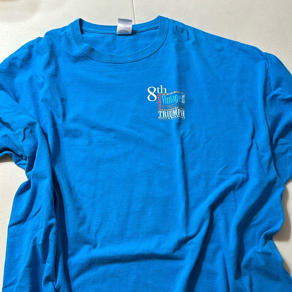 Men’s Barber Vintage Festival 2012 graphic tee.
